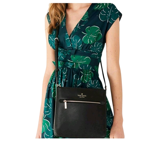 Kate Spade Large Sadie Crossbody Bag Black Saffiano Leather - Picture 2 of 12